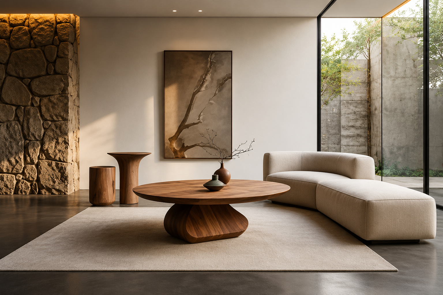 Serene minimalist interior